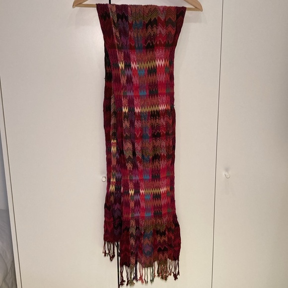 Scarf zigzag chevron 100% rayon boho multi color - Picture 12 of 16